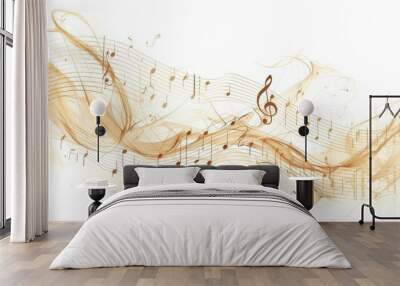 Abstract Musical Notes Background. Wall mural