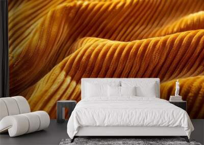 Abstract Texture of Wrinkled Orange Fabric. Wall mural