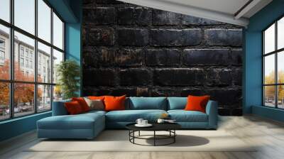 Dark brick wall texture. Wall mural