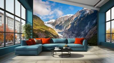 Glacier on the South Island of New Zealand. Wall mural