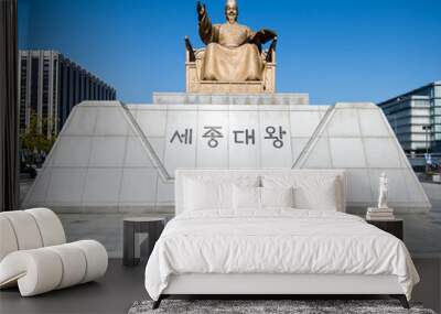 statue of king sejong Wall mural