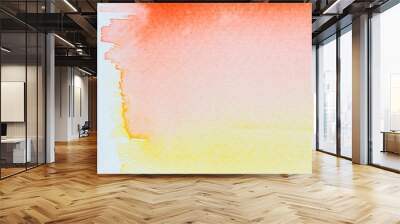 Orange and yellow water color background. Wall mural