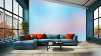 Light blue and pink gradient, in soft colorful smooth, blurred background. Wall mural