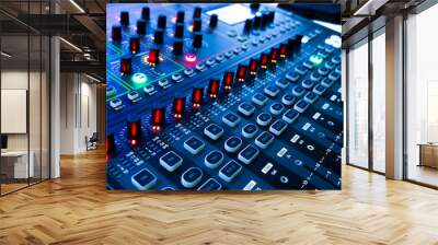 Light and Sound control mixer for Event on stage ,Professional device equipment Wall mural