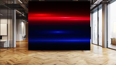 Lens flare light on black background Wall mural