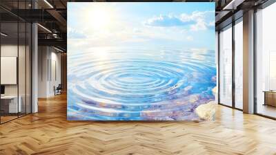 Blue Water Ripples and Sky Wall mural