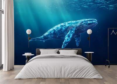 Humpback Whale Underwater Wall mural