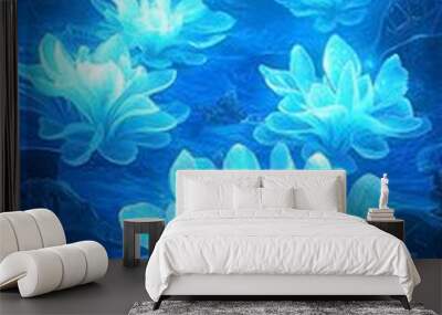 Underwater Flowers And Wreckage Wall mural