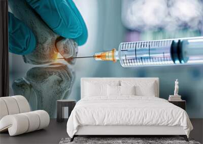 injection drug to Chronic knee pain due to an inflamed knee joint prosthesis . Wall mural