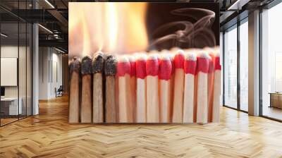 Matchstick Ignition Wall mural