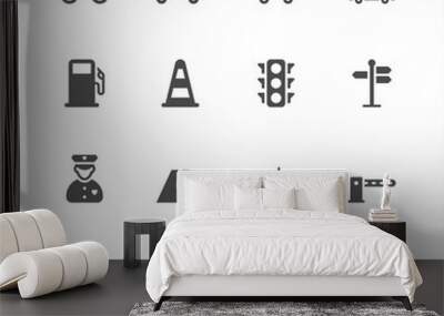 Traffic icons Wall mural