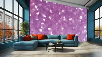 glowing bright purple glittering blurred glowing abstract background Wall mural