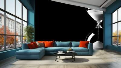 Black And White Hourglass / Time Concept Wall mural