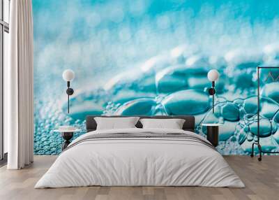 clean blue soap bubbles Wall mural