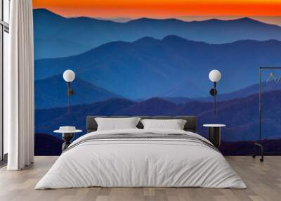 Smoky mountain sunset Wall mural