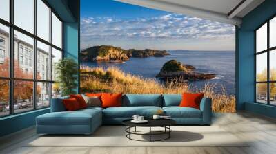 Early morning sunshine along the Coromandel Coastline in New Zealand Wall mural