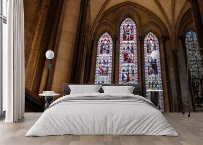 Interior View of Salisbury Cathedral Wall mural