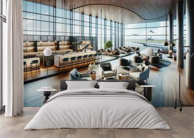 Luxury at the Lounge: Modern Airport Comfort Wall mural