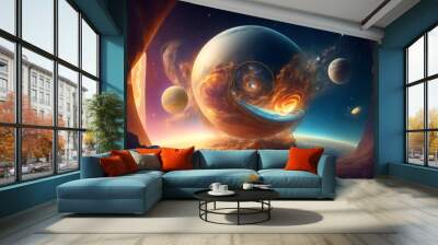 planet in space Wall mural