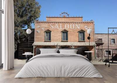 Western style saloon in an old American town Wall mural