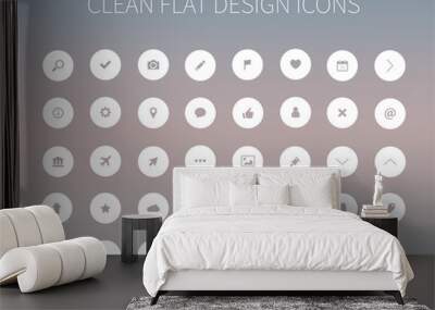 flat icons pack for webdesign Wall mural