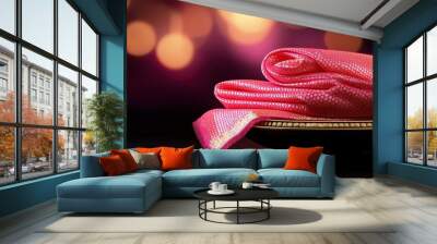 Traditional Indian saree, draped for Diwali, 3D illustration Wall mural