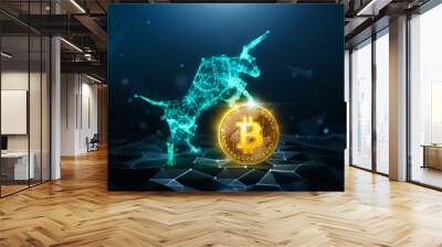 Bull market, Bitcoin Wall mural