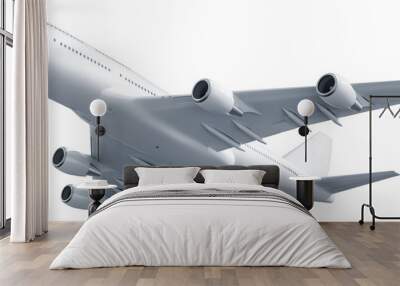 Flying airplane isolated Wall mural