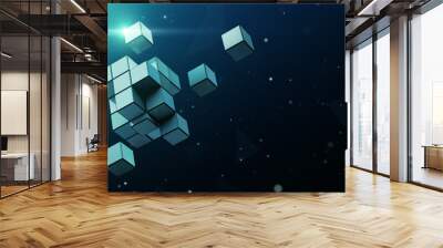 Large block dismantles in to small cube Wall mural