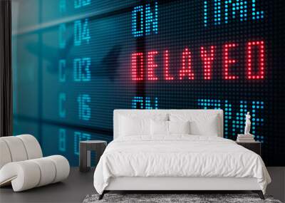 LED Display - Airport flight status board Wall mural