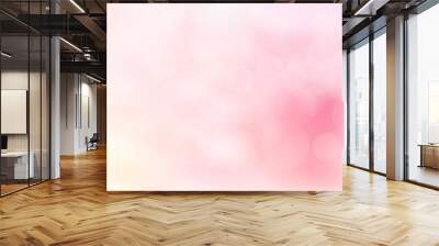 Abstract blurred soft focus bokeh of bright pink color background Wall mural