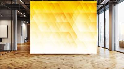 Abstract geometric hexagon pattern yellow background Wall mural