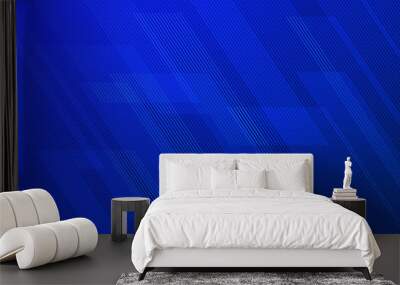 Abstract lines pattern technology on blue gradients background. Wall mural