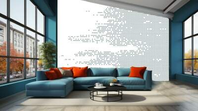 Abstract technology digital data square gray pattern pixel background. Wall mural