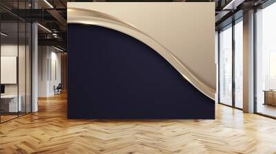 elegant modern luxury template design golden wave shape Wall mural