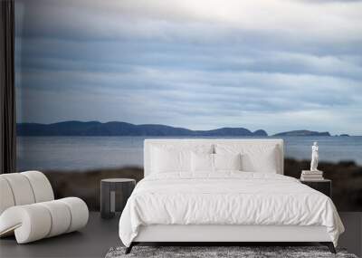 beautiful island on a blue ocean in summer at dusk in australia Wall mural