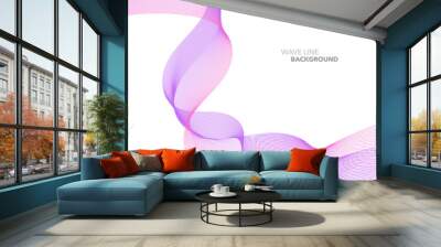 Elegant abstract vector web gradient wave line futuristic style background template Wall mural