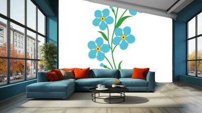 Nature flower light blue forget me not Wall mural