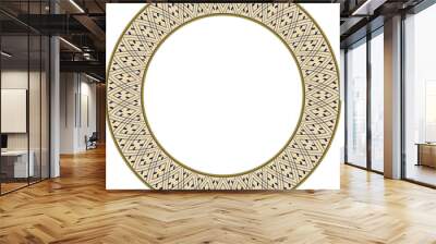 Vintage pattern stylish round frame geometry cross line Wall mural