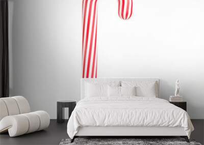 Candy Cane isolated on white background.Christmas and New Year background.Candy cane xmas.3D Rendering,illustration Wall mural