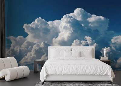 beautiful cloudy blue sky abstract background Wall mural