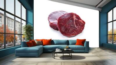 Beef tenderloin on white background Wall mural