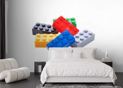 Plastic toy blocks transparent png Wall mural