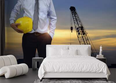 Construction worker concept  Wall mural