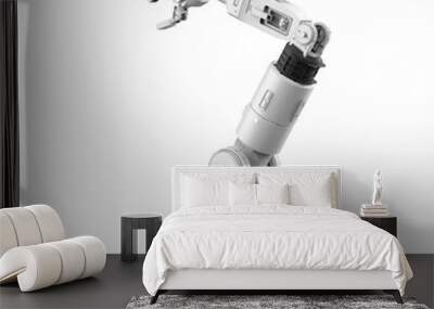 Ai robotic arm isolated on white background Wall mural