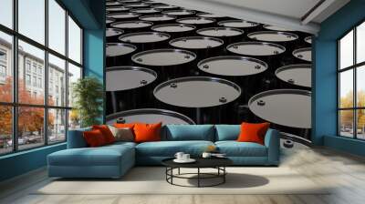 black barrels background Wall mural