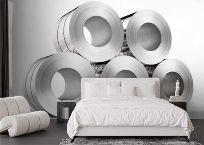 heap of steel rolls Wall mural