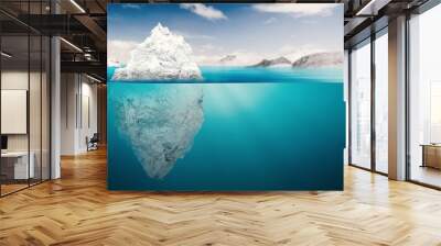 iceberg on blue ocean Wall mural