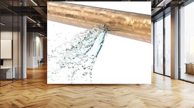 leaking pipe with water splash Wall mural