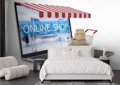 online shopping concept Wall mural